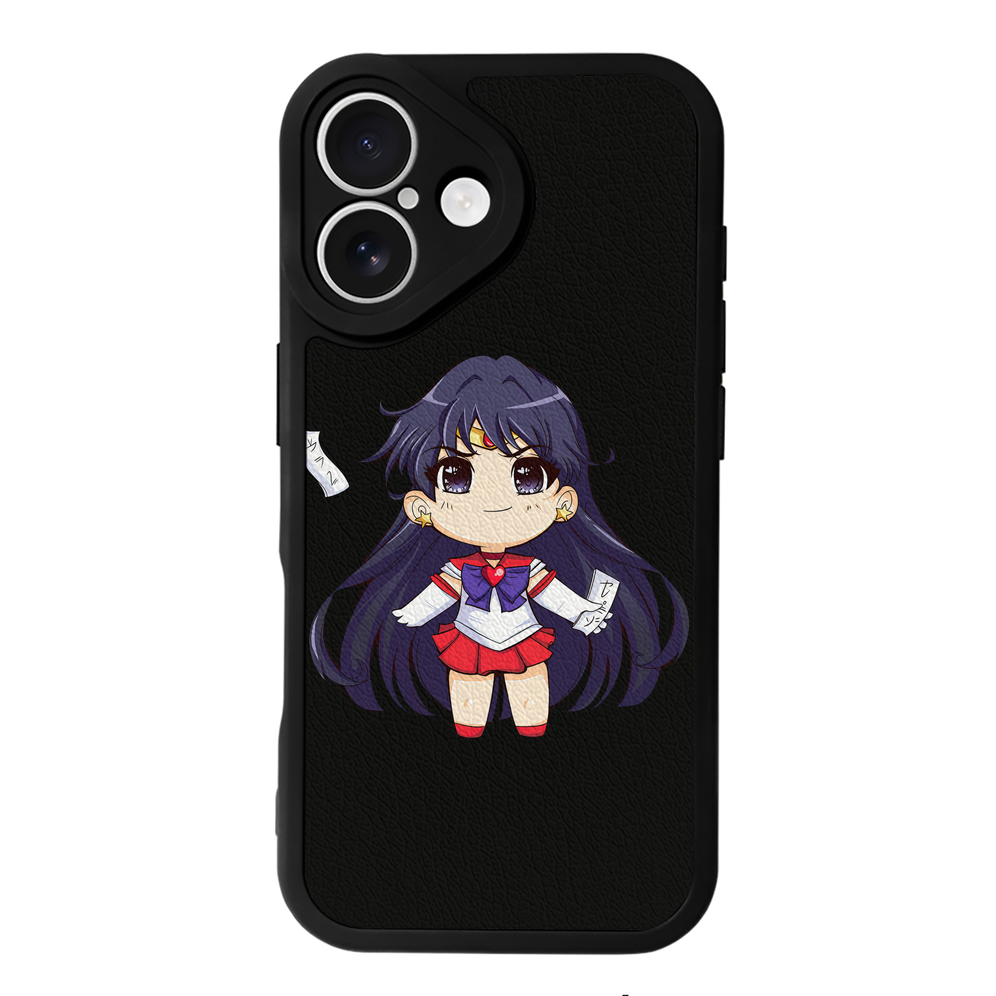（画像用） 美少女戦士セーラームーン 火野レイ ひの レイ Sailor Moon Hino Rei （セーラーマーズ,Sailor Mars） 【iPhone 16シリーズ対応】シリコンスマホケース（レザー調） 材質：シリコン